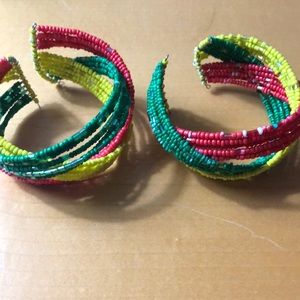 Red yellow green Bangle bracelet